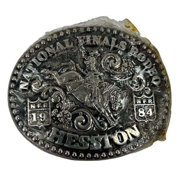 1984 Hesston National Finals Rodeo NFR Kids Belt Buckle Commemorative Series - Picture 1 of 2